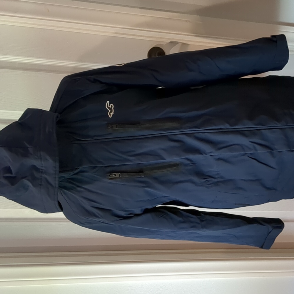 Hollister women's long water proof coat